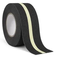 Black Anti-Slip Tape with Photoluminescent Strip 50mm x 18m 12-1308