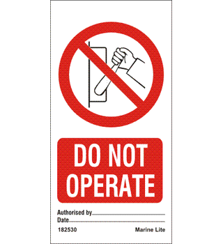 Do not operate 182530 332530