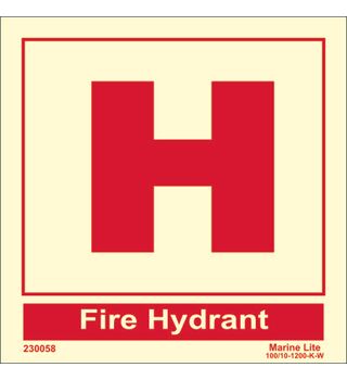 Fire Hydrant 230058 IMPA IMO SIGN