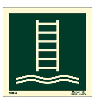 (EES) Emergency Lifesaving Signs :: Embarkation ladder w/out text 104054 LSS018