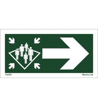 LLL sign assembly station sign plus arrow right 132381
