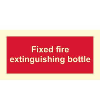 Supplementary Sign : Fixed fire extinguishing bottle 14-0352
