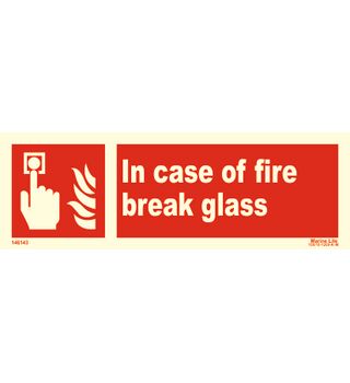 In case of fire break glass 146143