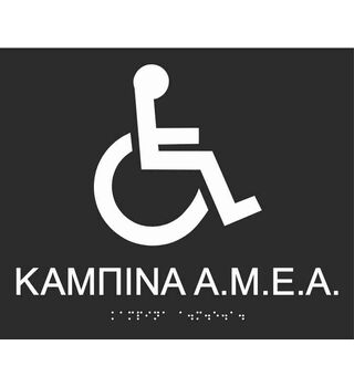 Disabled persons cabin (Greek) 27-0010 ada braille