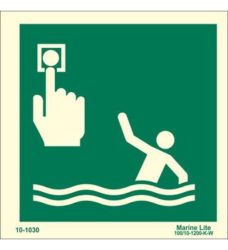 Person Overboard Call Point 10-1030 E069 Safety Signs