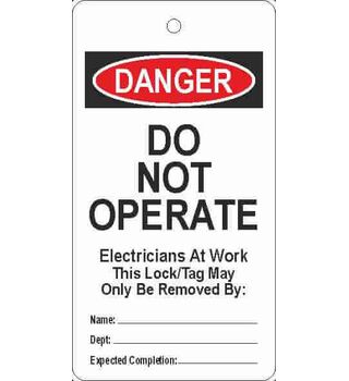 Do Not Operate Electric. at Work 18-7058