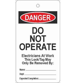 Do Not Operate Electric. at Work 18-7058