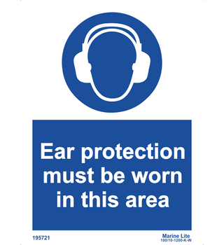 Ear protection must be worn in this area 195721 335721