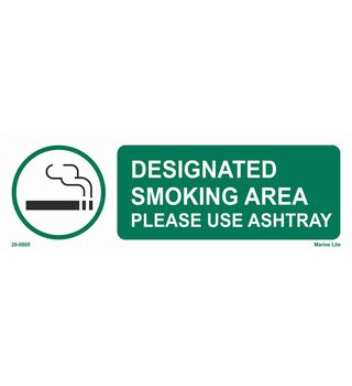Designated Smoking Area Please Use Ashtray 20-0869
