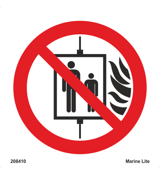 Do Not Use Lift In The Event Of Fire 208410 PSS017