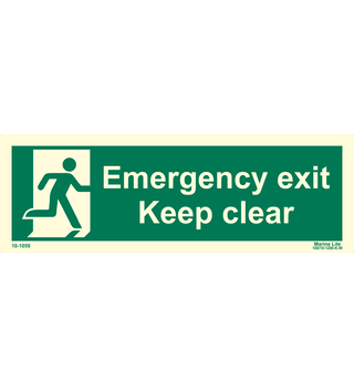 Emergency Exit Keep It Clear 10-059 334413