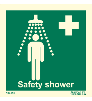 Safety shower with text 104151 EES004 334151