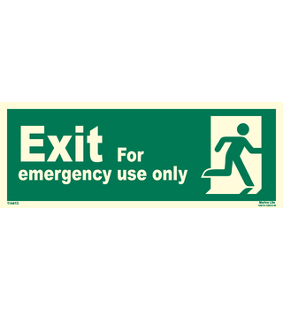 Exit For Emergency Use Only Plus Symbol Right 114413 334413
