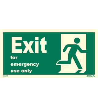 Exit For Emergency Use Only Plus Symbol Right 114417
