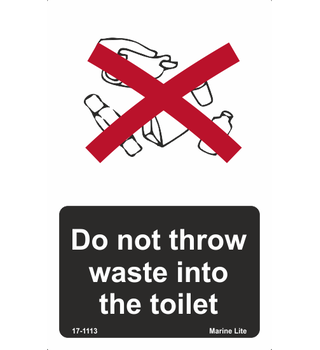 Do Not Throw Waste Into The Toilet 17-1113