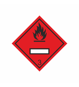 Class 3, Flammable liquid With panel for UN number 172232 332232