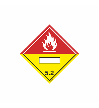 Class 5.2, Organic peroxide With panel for UN number 172277 332277