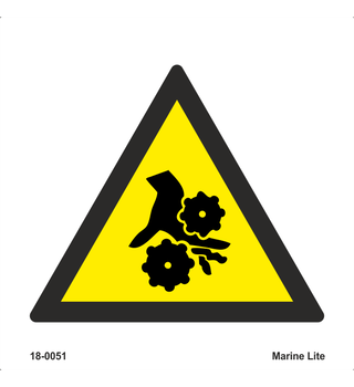 Warning Rotating Equipment 18-0051
