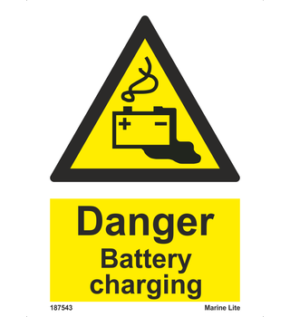 Danger Battery Charging 187543