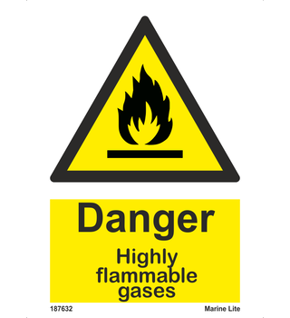Danger Highly Flammable Gases 187632-337632