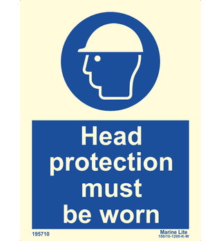 Head Protection Must Be Worn 195710 335710