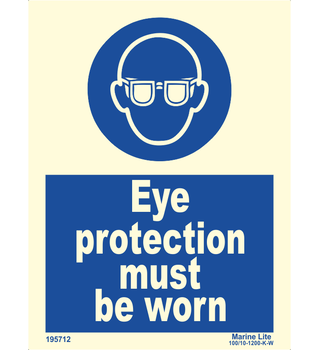 Eye Protection Must Be Worn 195712 335712