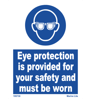 Eye Protection Is Provided For Your Safety 195730 335730