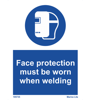 Face Protection Must Be Worn When Welding 195735 335735