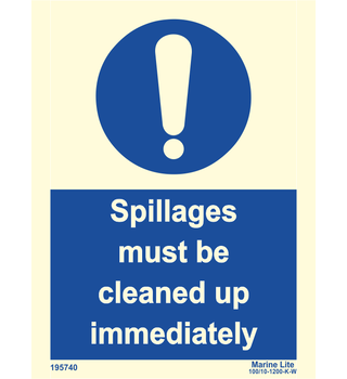 Spillages Must Be Cleaned Up Immediately 195740 335740