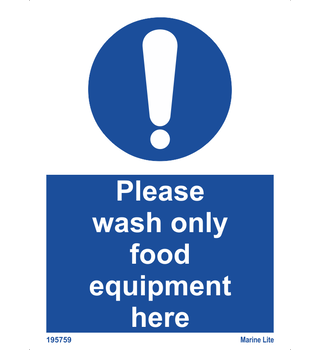 Please wash only food equipment here 195759-335759