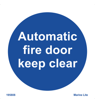 Automatic fire door keep clear 195808 335808