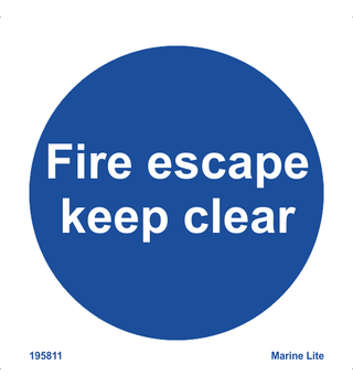 Fire escape keep clear 195811 335811