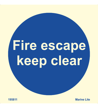 Fire escape keep clear 195811 335811