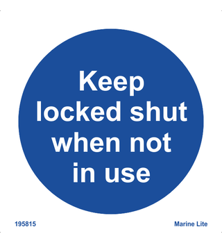 Keep Locked Shut When Not In Use 195815 335815