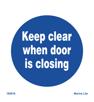 Keep clear when door is closing 195816 335816
