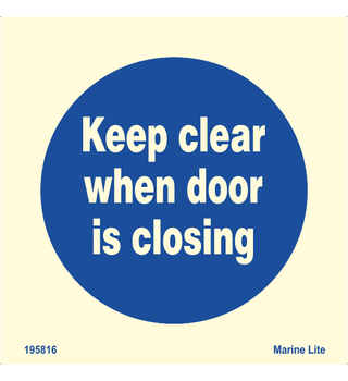 Keep clear when door is closing 195816 335816