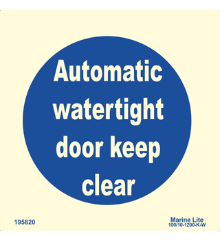 Automatic watertight door keep clear 195820 335820