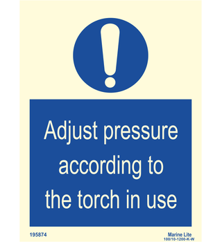 Adjust Pressure According To The Torch In Use 195874 335874