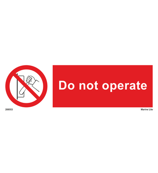 Do Not Operate 208553