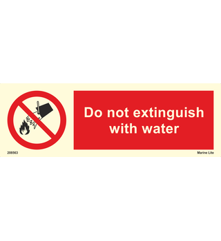 Do Not Extinguish With Water 208563