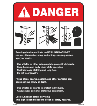 Drilling Machines Safety Poster 22-0991