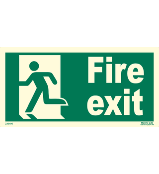 Emergency Fire Exit Direction Left 230106
 330106