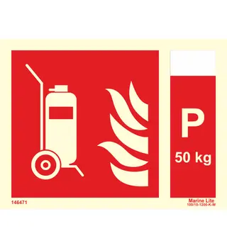 Wheeled Fire Extinguisher + Powder 50kg 146471 336471