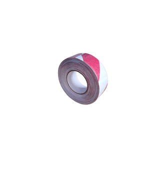 Abrasive Anti-Slip Adhesive Tape 50mm x 18m - Red/White