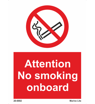 Smoking On Board Is Prohibited 20-0002