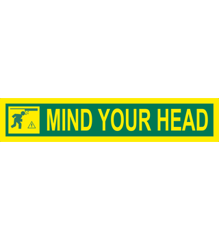 Mind Your Head 23-0755 warning safety sign