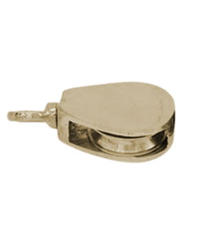 Flag Block 38mm With Hook Brass 37-1587