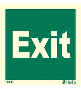 Exit 104385
 334385 escape safety sign