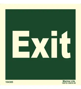 Exit 104385
 334385 escape safety sign