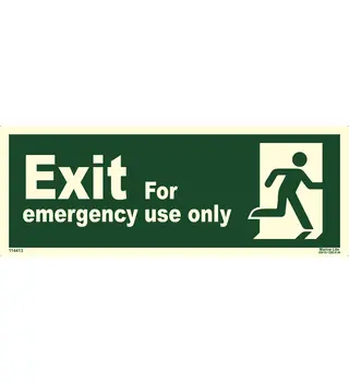 Exit For Emergency Use Only Plus Symbol Right 114413